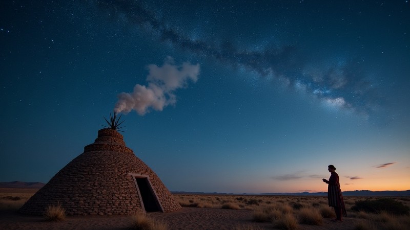The enduring significance of Navajo spiritual practices, Concept art for illustrative purpose, tags: balans en - Monok